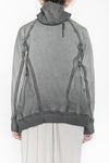 BORIS BIDJAN SABERI Dark Grey Hooded Jacket WZIPPER2 FTO00002